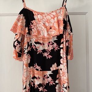 Cleobella Dress Floral Print Pink Black Like New